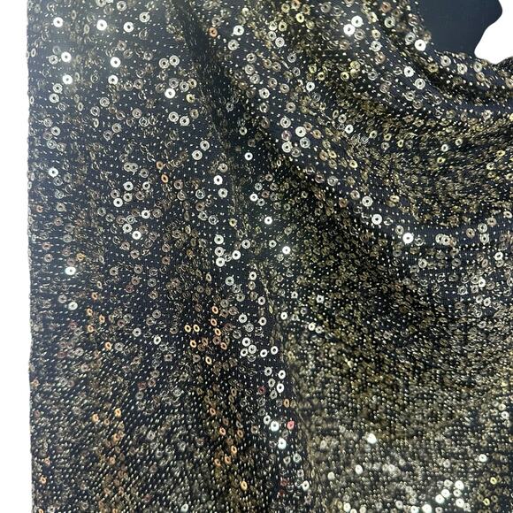 Calvin Klein Gold Sparkle Draped tank top petite large holiday new year - Picture 4 of 8